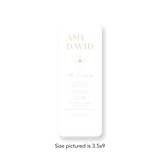 Sun and Moon wedding program rounded corners