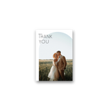 Tan Arch Wedding Thank You Card