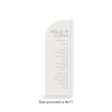 Tan Arch wedding program