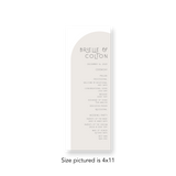 Tan Arch wedding program