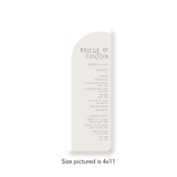 Tan Arch wedding program rounded corners