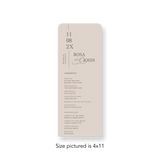Terra Cotta wedding program rounded corners