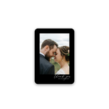 Timeless Black Wedding Thank You Card