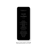 Timeless Black wedding program rounded corners