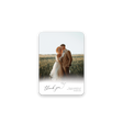 Timeless White Wedding Thank You Card