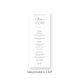 Timeless White wedding program