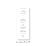 Timeless White wedding program rounded corners