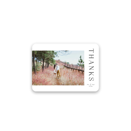 Timeline Wedding Thank You Card rounded