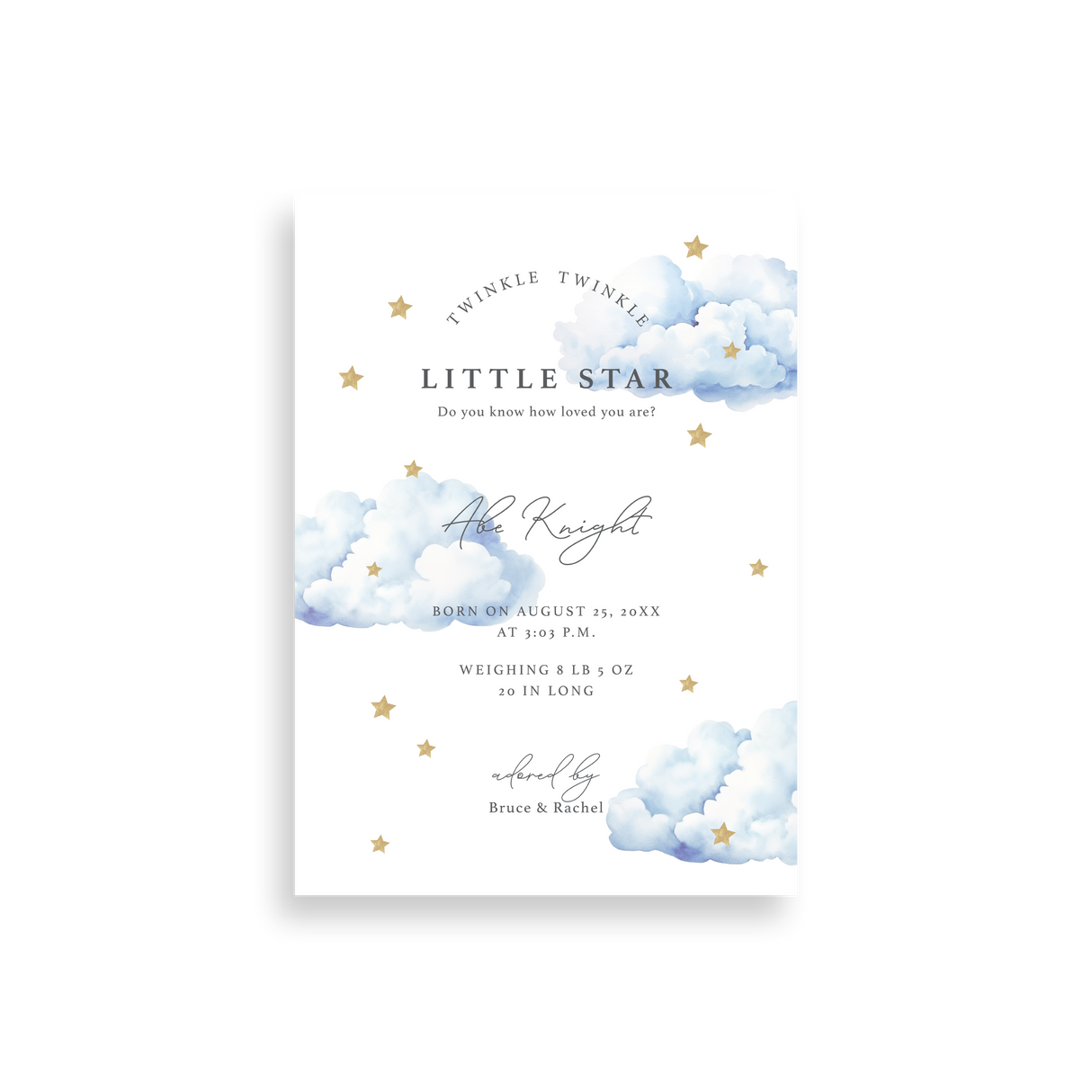 Twinkle Twinkle birth announcement