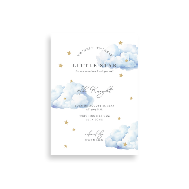 Twinkle Twinkle birth announcement