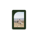 Two Toned Green Wedding Thank You Card rounded