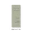 Two Toned Green wedding program