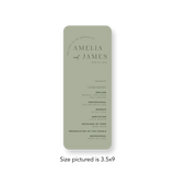 Two Toned Green wedding program rounded corners