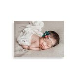 Vellum Strip birth announcement