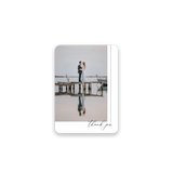 Vertical Line Wedding Thank You Card