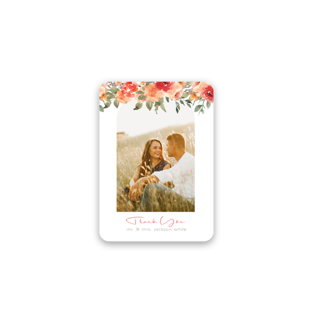 Watercolor Wedding Thank You Card