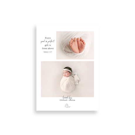 Welcoming birth announcement
