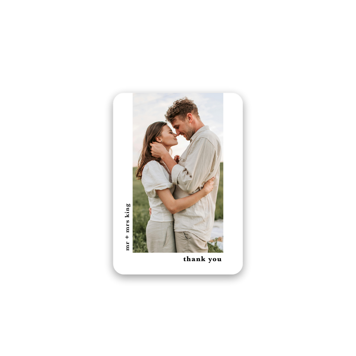 Where It All Began Wedding Thank You Card rounded