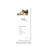 Where It All Began wedding program