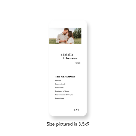 Where It All Began wedding program rounded corners