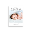 White Classic birth announcement