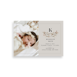 Wildflower birth announcement