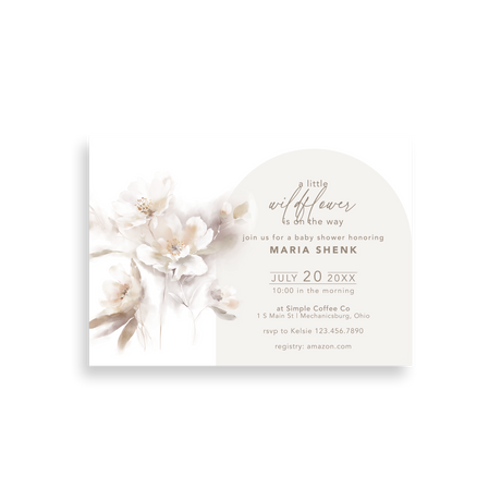 Wildflower baby shower invitation