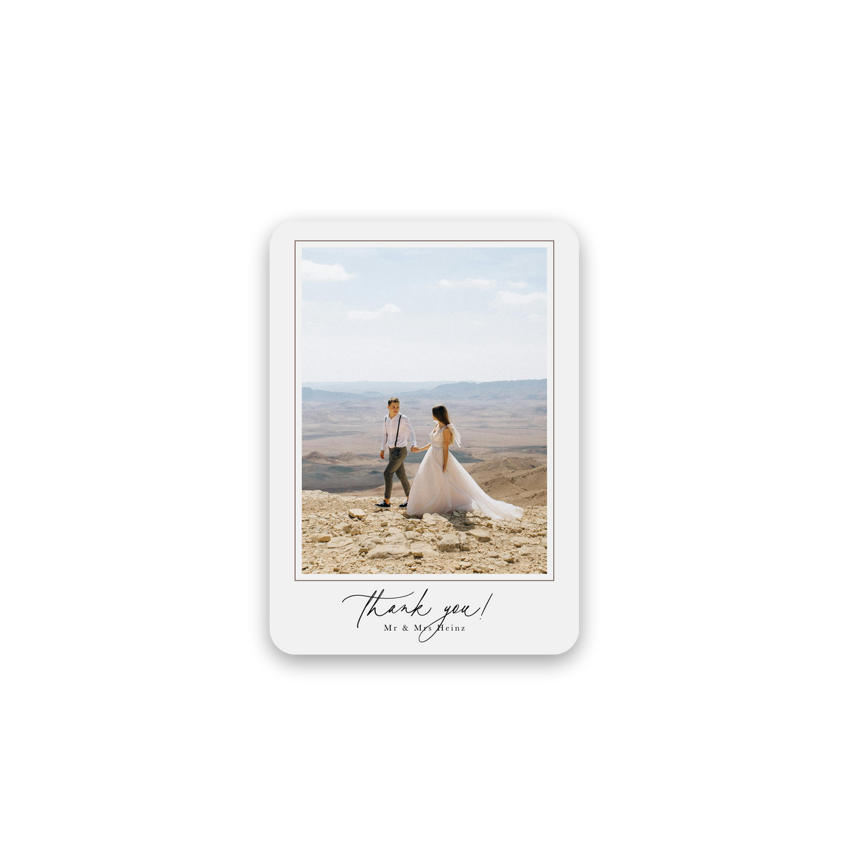 Wildflowers Photo Wedding Thank You Card