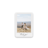 Wildflowers Photo Wedding Thank You Card