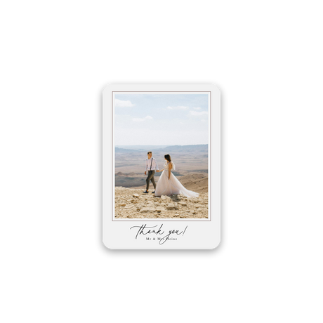 Wildflowers Photo Wedding Thank You Card