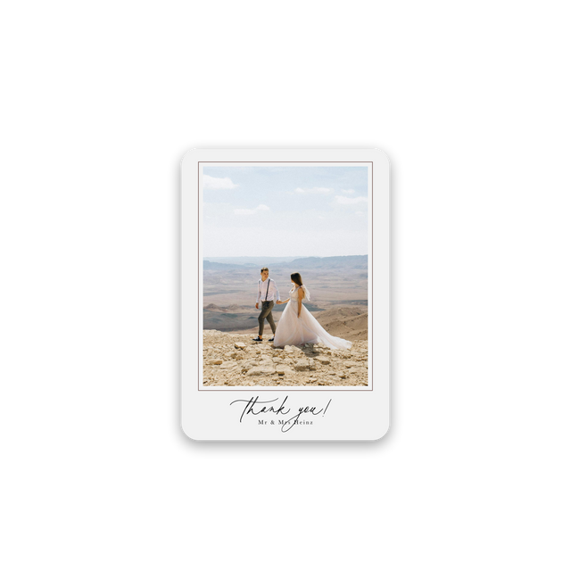 Wildflowers Photo Wedding Thank You Card
