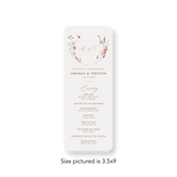 Wildflowers Photo wedding program rounded corners