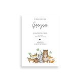Woodland Creatures birth announcement