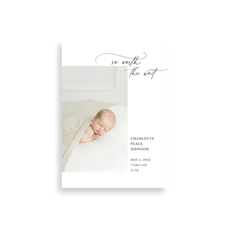 Worth The Wait birth announcement