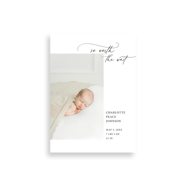 Worth The Wait birth announcement