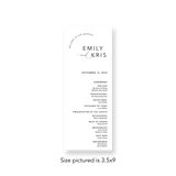 You Are Invited Half Circle wedding program
