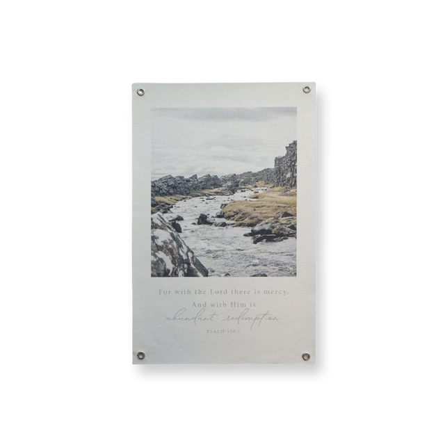 Abundant Redemption 11x17 print, rocky river landscape