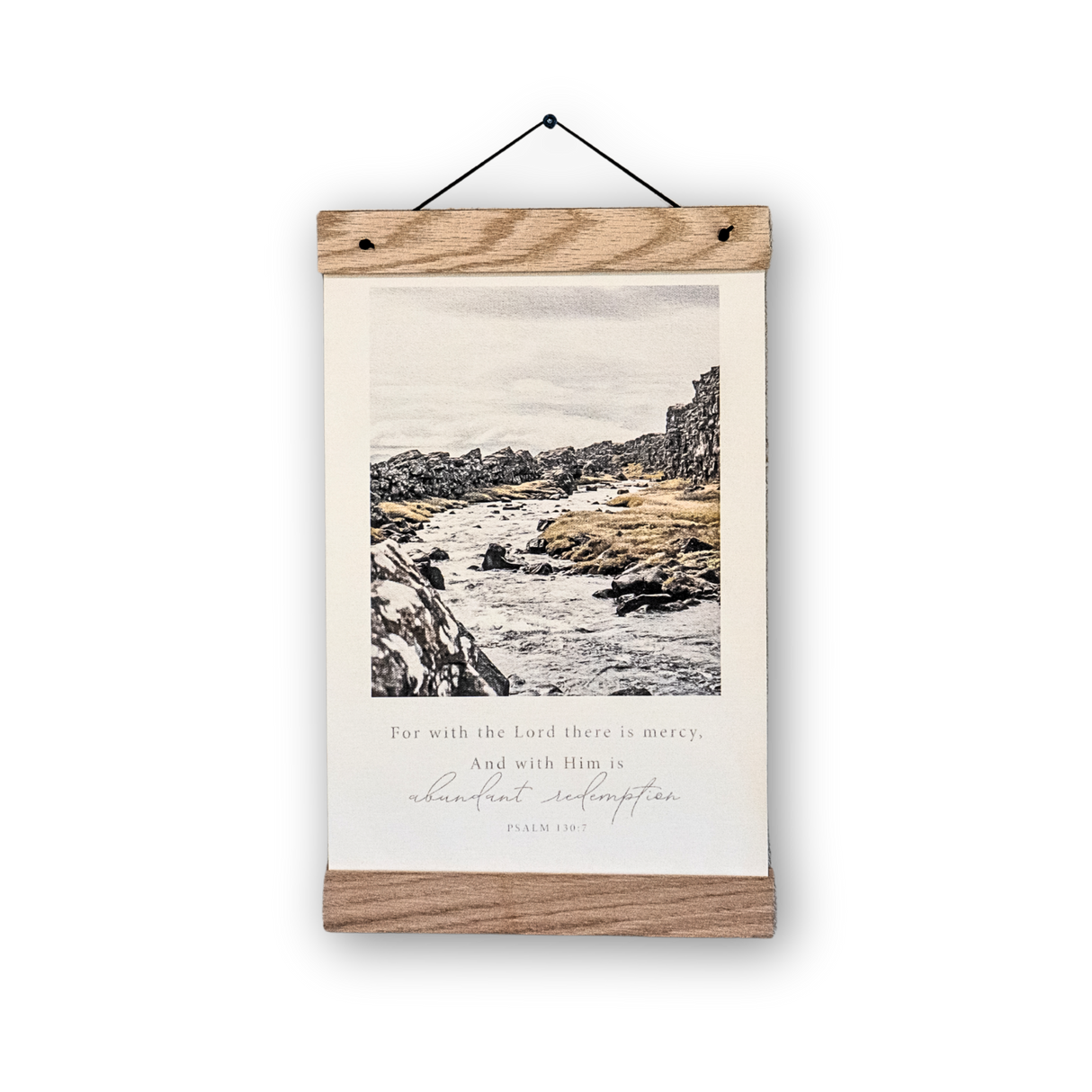 Abundant Redemption 11x17 print with wooden magnetic hanger