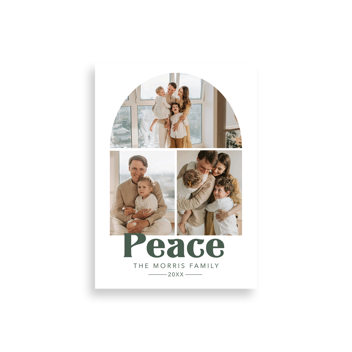 Arch Collage Peace Christmas Card