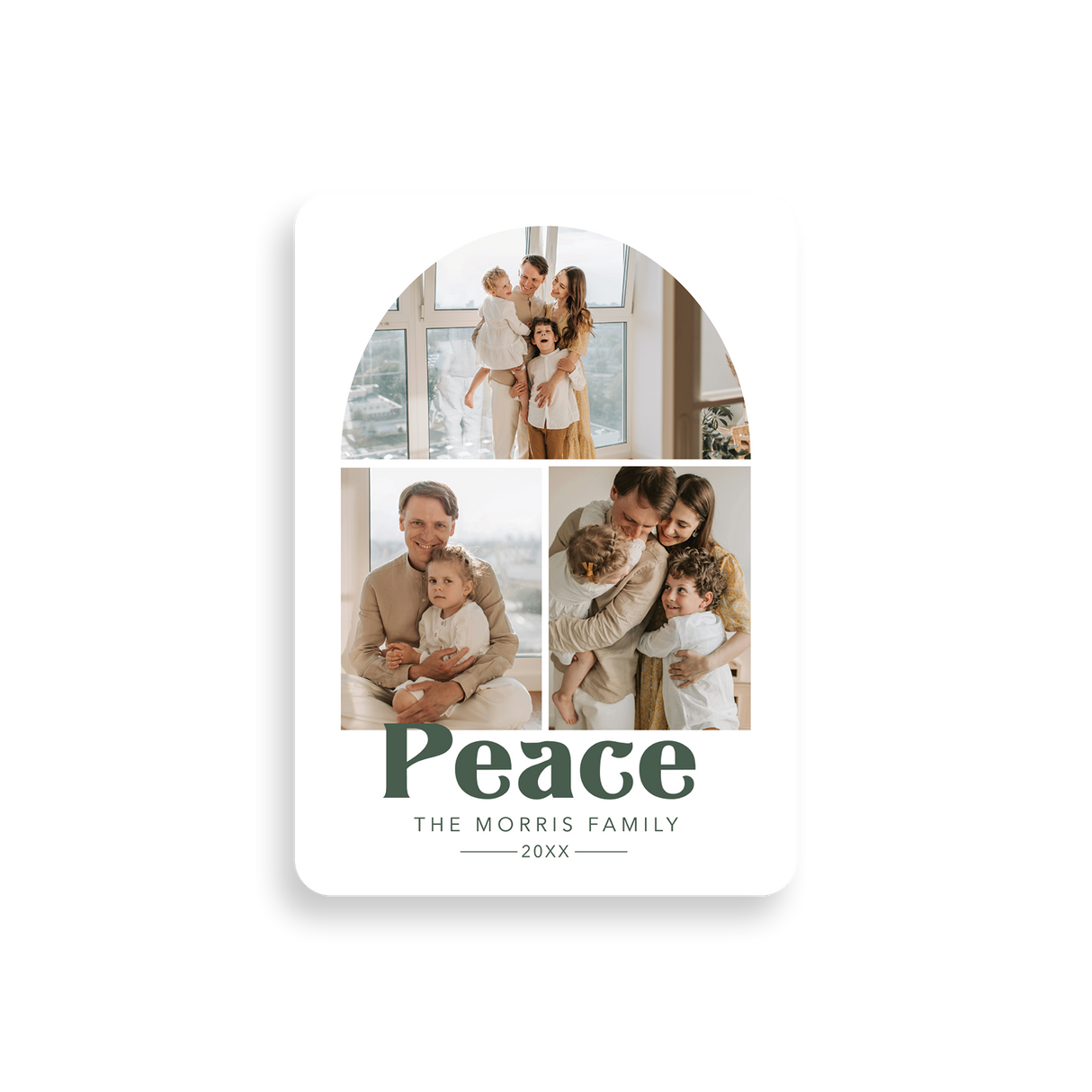 Arch Collage Peace Christmas Card