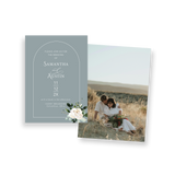 arched sage invitation