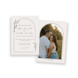 arched wildflower invitation