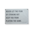 Babe Ruth quote 11x17 print, never let the fear of striking out keep you from playing the game
