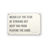 Babe Ruth quote 11x17 canvas print with grommets