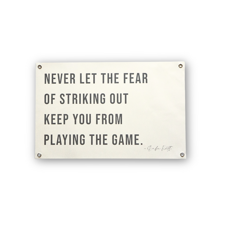 Babe Ruth quote 11x17 canvas print with grommets
