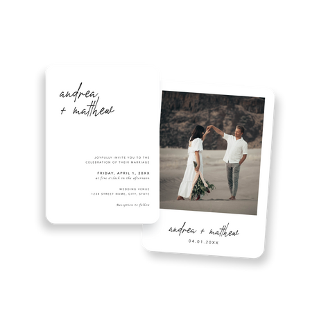 basic minimalist invitation rounded