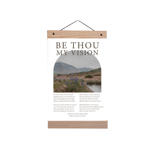 Be Thou My Vision 11x17 hymn print, arched mountain landscape