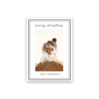 Black and White Border Christmas Card front