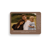 Brown Verse Christmas Card with rounded corners