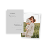 classic grey invitation